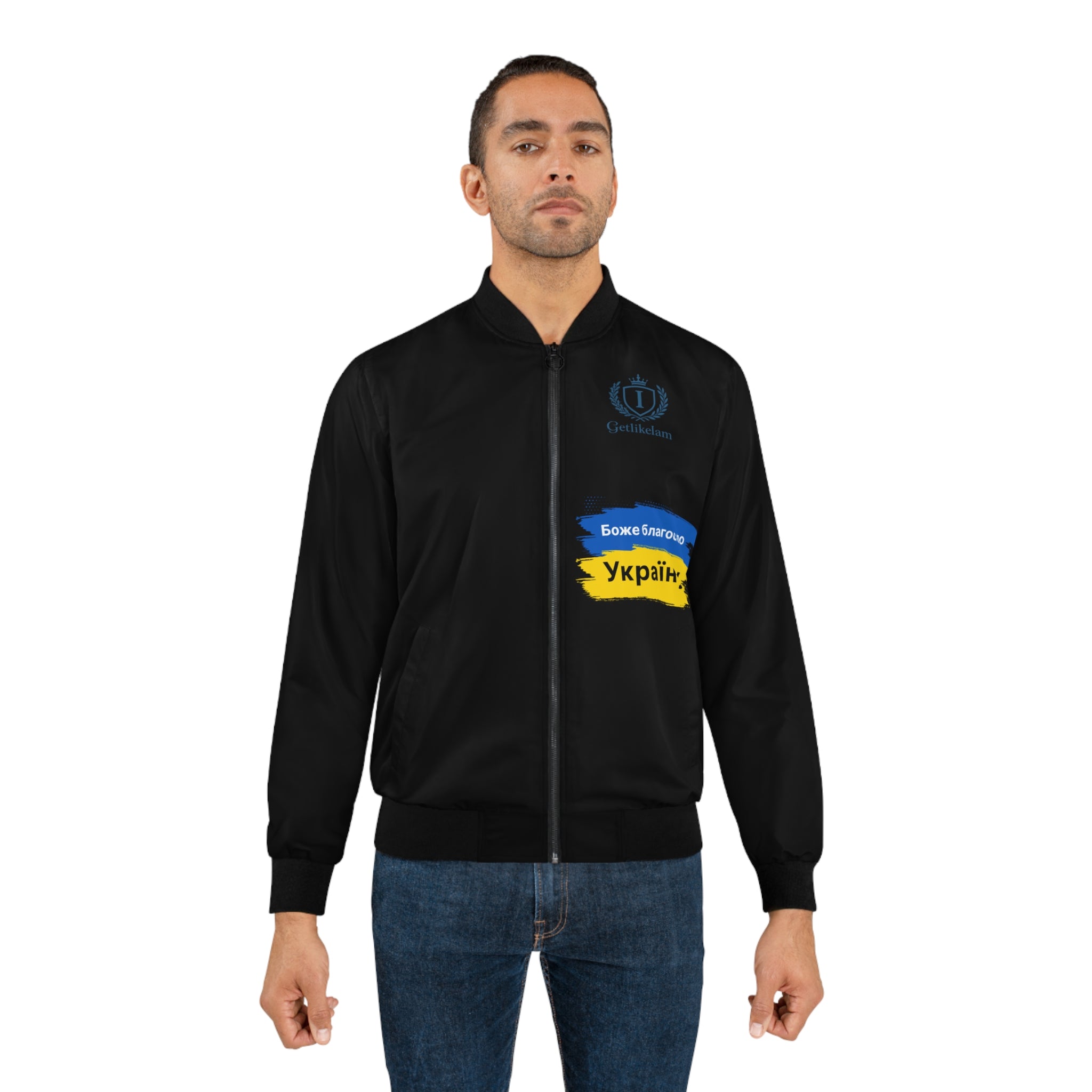 Bomber Jacket — Support Ukraine Emblem (Гетьшкон)